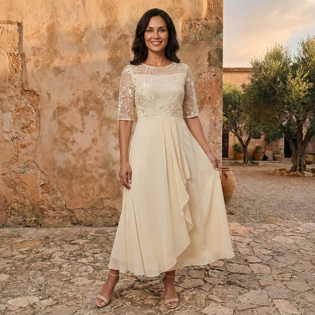 Adriana | Vestido de gasa elegante
