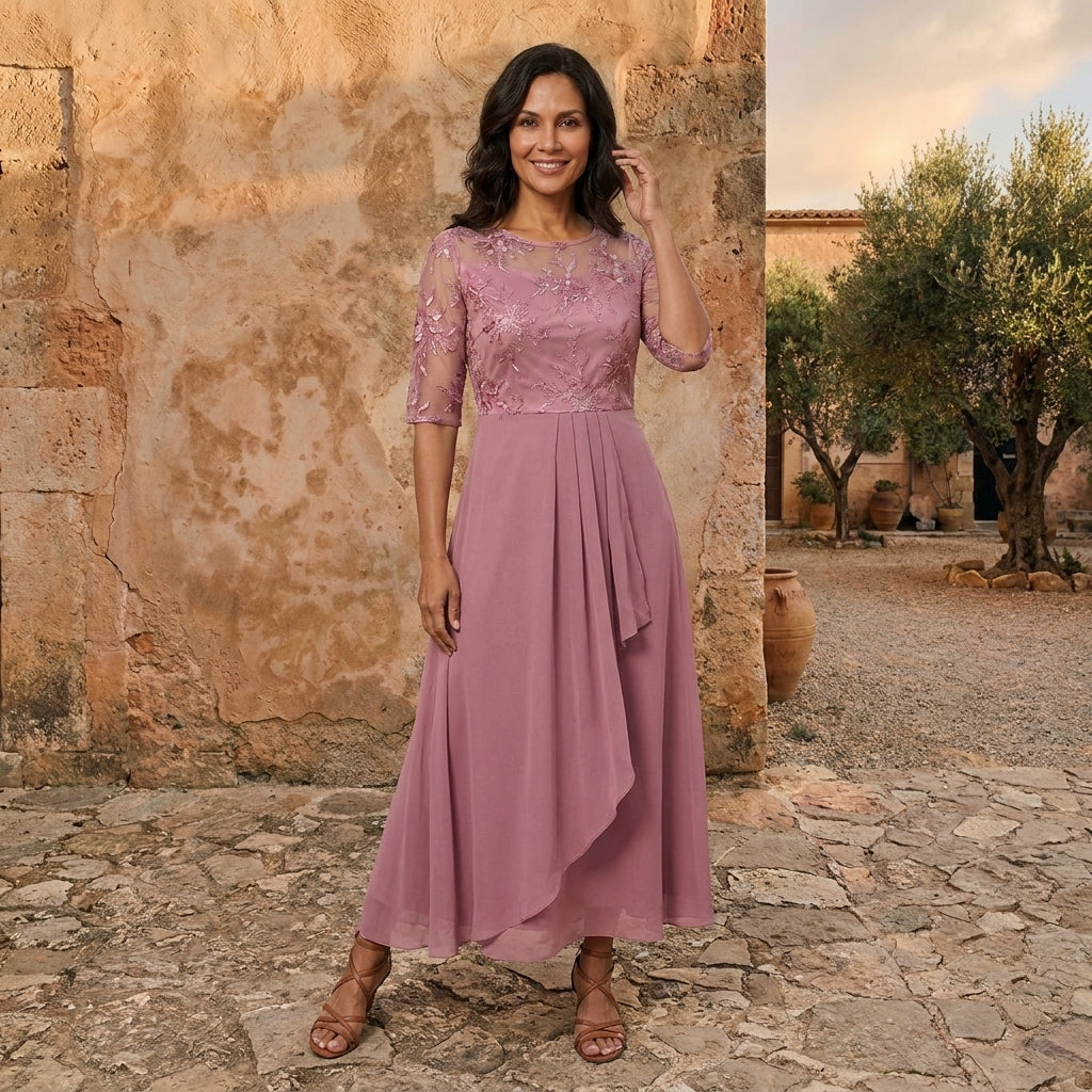 Adriana | Vestido de gasa elegante